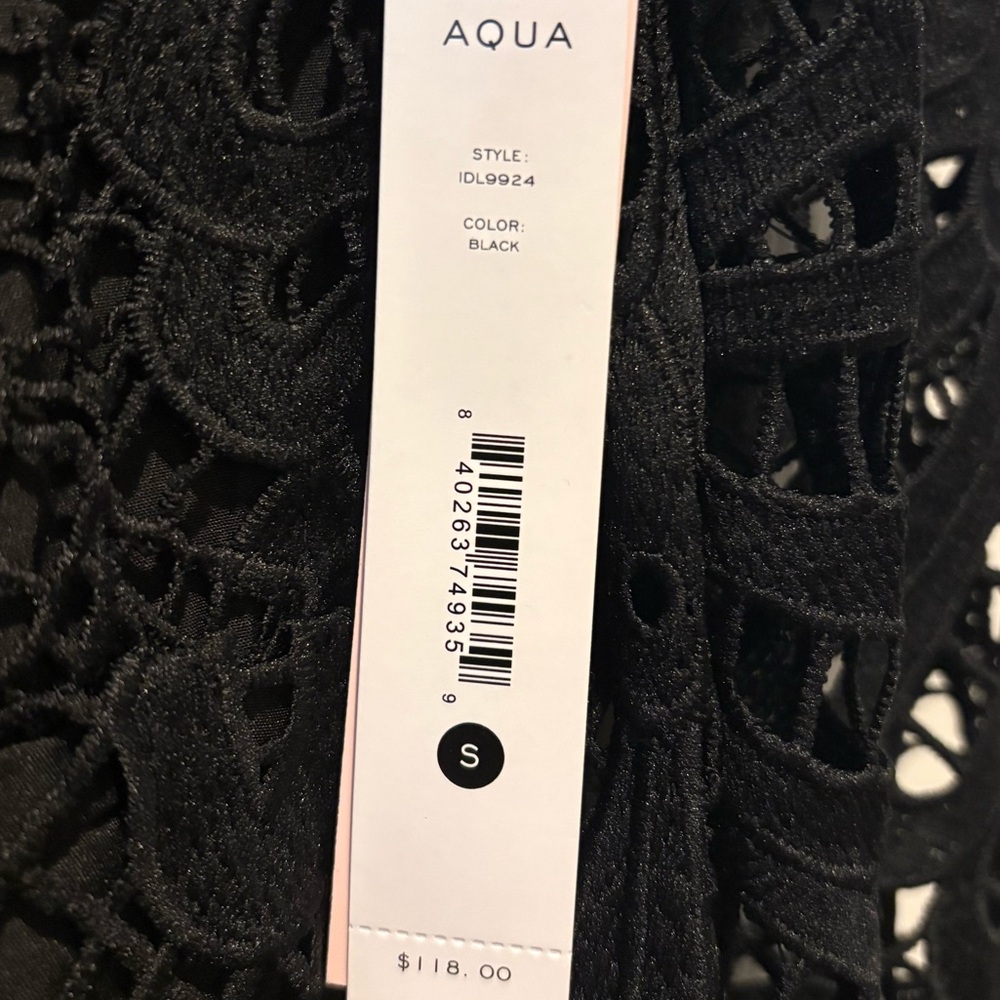 Aqua Black Lace Mini Dress - Picture 3 of 3